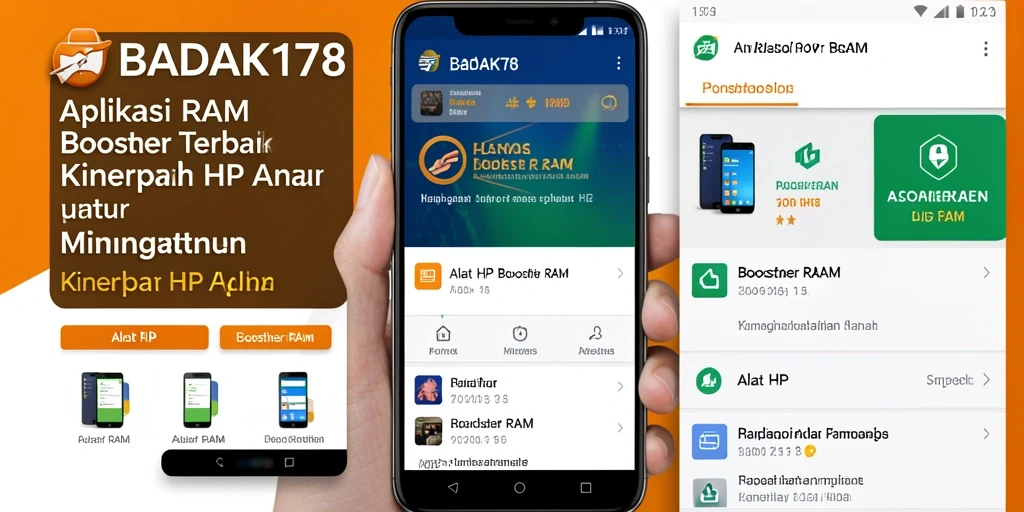 Tampilan antarmuka BADAK178 memudahkan pengguna dalam mengoptimasi RAM.