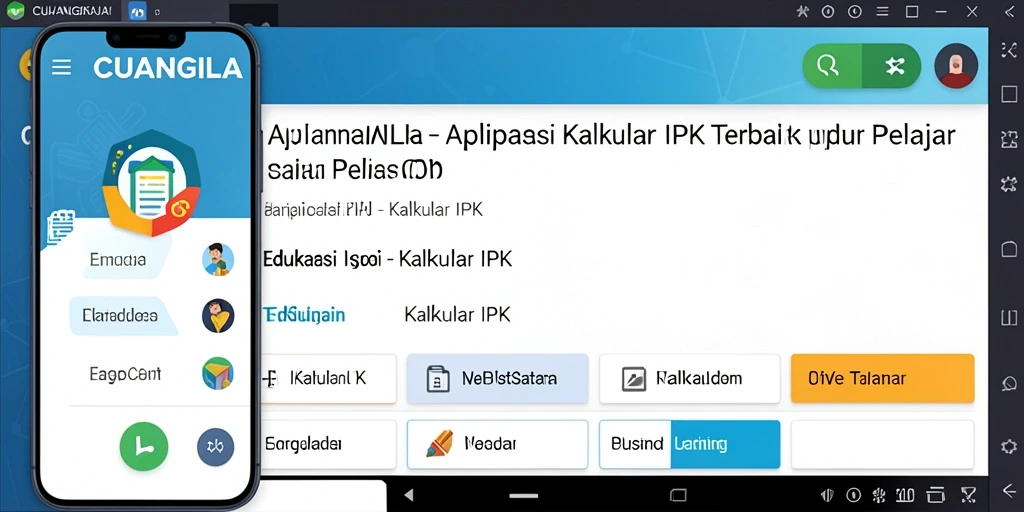 Tampilan antarmuka CUANGILA yang mudah digunakan untuk menghitung IPK.