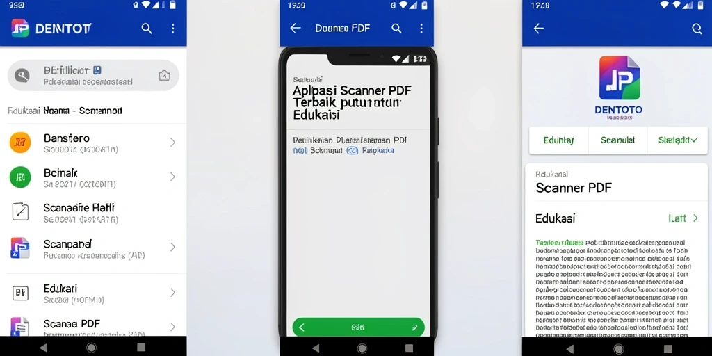 Antarmuka DENTOTO yang mudah digunakan untuk pemindaian dokumen PDF.