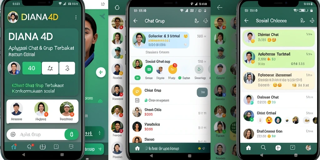 Screenshot antarmuka DIANA4D menampilkan fungsi Chat Grup yang menarik.