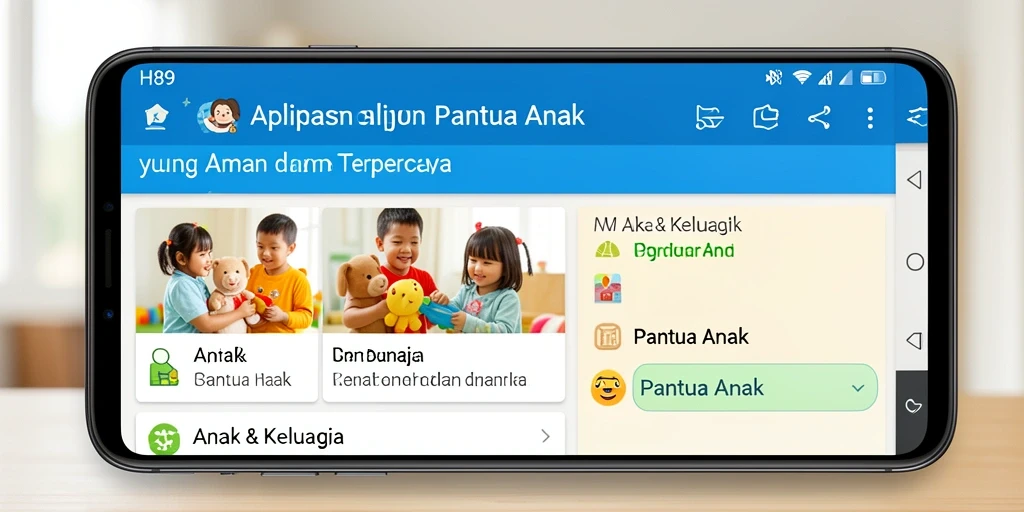 Tampilan antarmuka H89 yang intuitif dan menarik untuk anak-anak.