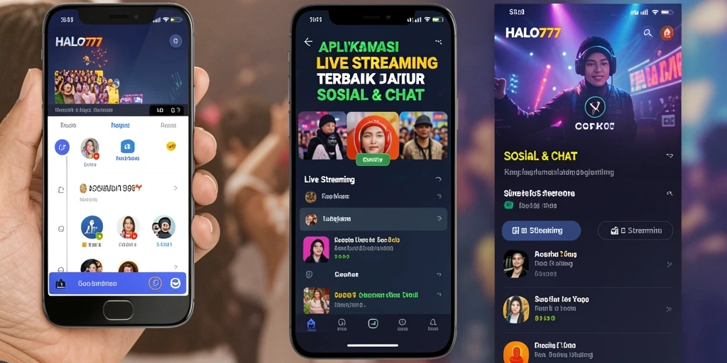 Antarmuka HALO777 menunjukkan fitur Live Streaming yang menarik dan interaktif.