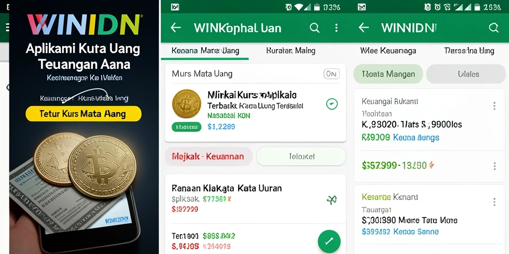 Antarmuka aplikasi WINIDN yang menampilkan nilai tukar mata uang.