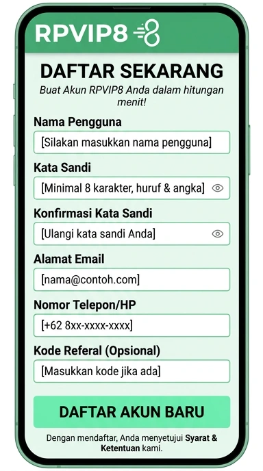 Buat Akun Baru di rpvip8 dengan Mudah